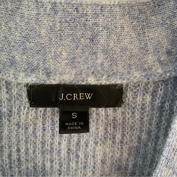 Alpaca Wool Cardigan Sweater Crop Knit Long Sleeve J Crew Size Small - Picture 4 of 8